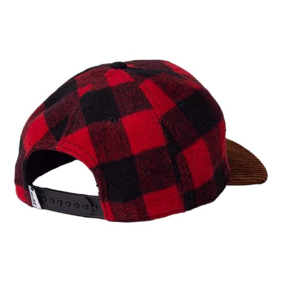 ECW Cactus Jack Mick Foley Plaid Corduroy Snapback Hat Cap Red WWE WCW ECW WWF - Picture 4 of 4